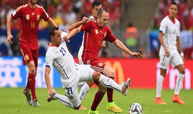 انييستا اسبانيا وتشيلي